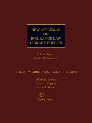 cover image of New Appleman on Insurance Law Library Edition